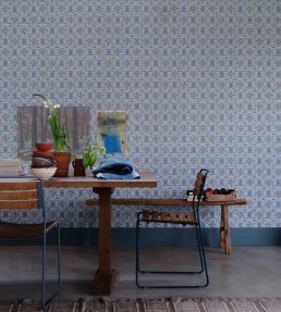Barace Wallpaper by Farrow & Ball Moles Breath / Parma Gray