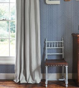 Chevron Fabric by Barneby Gates Grey