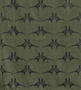 Pheasant Fabric by Barneby Gates Camo Green