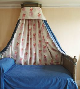 Pineapples Fabric by Barneby Gates Pink On Natural