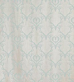 Deer Damask Fabric by Barneby Gates Duck Egg