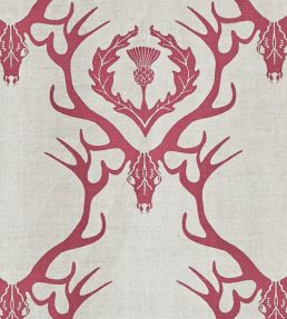 Deer Damask Fabric by Barneby Gates Claret