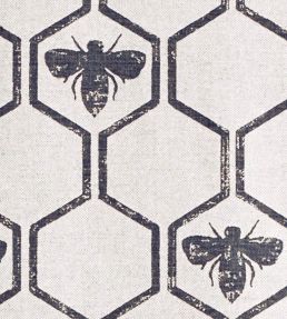 Honey Bees Fabric by Barneby Gates Charcoal