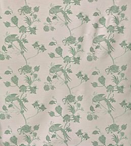 Vintage Bird Trail Fabric by Barneby Gates Plaster/Green