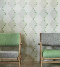 Jigsaw Stripe Wallpaper by Barneby Gates Green