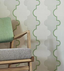 Jigsaw Stripe Wallpaper by Barneby Gates Green