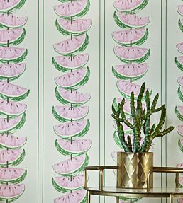 Watermelon Wallpaper by Barneby Gates Pink Green