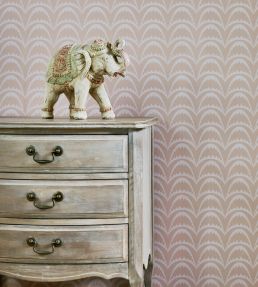 Arcade Wallpaper by Barneby Gates Pastel Pink
