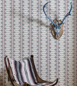 Arrows Wallpaper by Barneby Gates Charcoal Pink