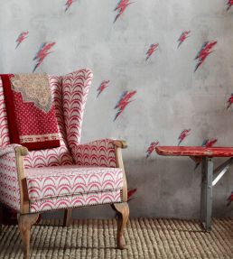 Bolt From Mars Wallpaper by Barneby Gates Red On Natural