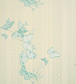 Bugs and Butterflies Wallpaper by Barneby Gates Ice Blue