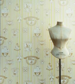 Carpe Noctem Wallpaper by Barneby Gates Lime & Gold