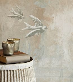 Fresco Birds Wallpaper by Barneby Gates Natural