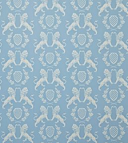 Heraldic Lion Wallpaper by Barneby Gates Wedgewood Blue
