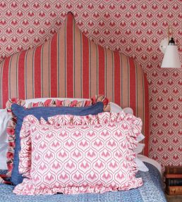 Ikat Heart Wallpaper by Barneby Gates Oxblood