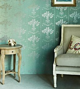Lucky Charms Wallpaper by Barneby Gates Graphite on Demin