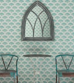 Peacock Wallpaper by Barneby Gates Teal