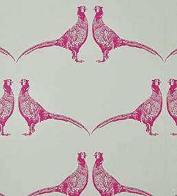 Pheasant Wallpaper by Barneby Gates Pink