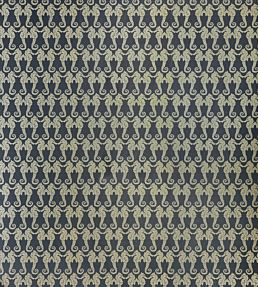 Seahorse Wallpaper by Barneby Gates Charcoal/Gold