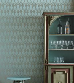 Seahorse Wallpaper by Barneby Gates Eau de Nil
