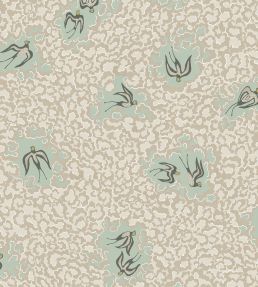 Bea's Swallows Wallpaper by Josephine Munsey Cliffwell Stone and Radmoor Blue