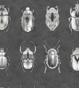 Beetle Jewels Fabric by Woodchip & Magnolia Silver Grey
