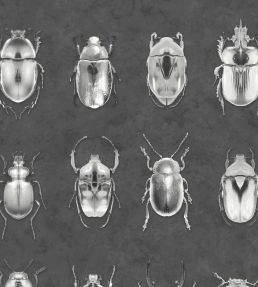 Beetle Jewels Wallpaper by Woodchip & Magnolia Silver/Grey