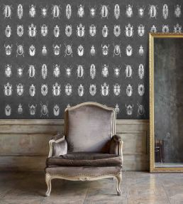Beetle Jewels Wallpaper by Woodchip & Magnolia Silver/Grey