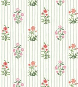Bindi Flower Wallpaper by Dado 03 Sage and Pink