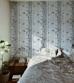 Birch Trees Wallpaper by Coordonne Grey