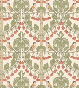 Birds & Cherries Wallpaper by GP & J Baker Red/Green
