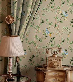 Birds Prosperity Wallpaper by Coordonne Papyrus