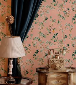 Birds Prosperity Wallpaper by Coordonne Rose