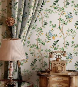 Birds Prosperity Wallpaper by Coordonne Swan