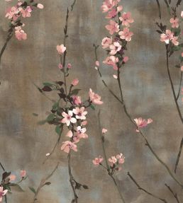Blossom Fabric by Woodchip & Magnolia Brown & Blush