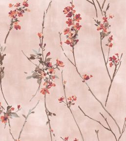 Blossom Wallpaper by Woodchip & Magnolia Burnt Orange & Blush