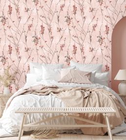 Blossom Wallpaper by Woodchip & Magnolia Burnt Orange & Blush