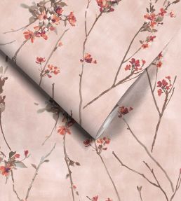 Blossom Wallpaper by Woodchip & Magnolia Burnt Orange & Blush