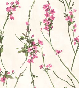 Blossom Wallpaper by Woodchip & Magnolia Pink on Cream