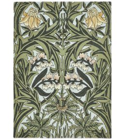 Morris & Co Bluebell rug Leafy Arbour Green 127607140200 Leafy Arbour Green