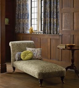 Bluebell Fabric by Morris & Co Black/Manilla