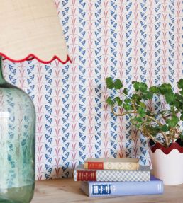 Bluebells Wallpaper by Barneby Gates Blue/Raspberry