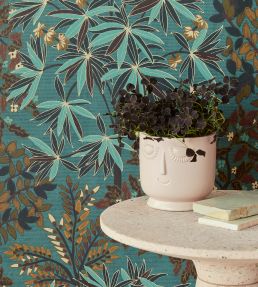 Botanical Bloom Wallpaper by Eijffinger Blue