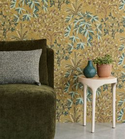 Botanical Bloom Wallpaper by Eijffinger Green