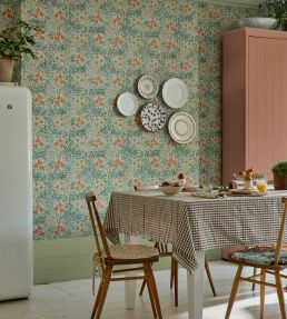 Bower Wallpaper by Morris & Co Indigo/Barbed Berry
