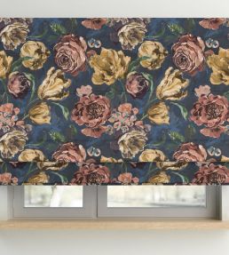 Bronte Fabric by Arley House Finch Blue
