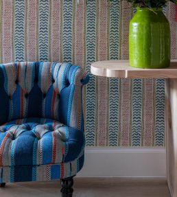 Bunty Fabric by GP & J Baker Blue/Green