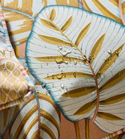 Calathea Outdoor Fabric by Sanderson Sandstone