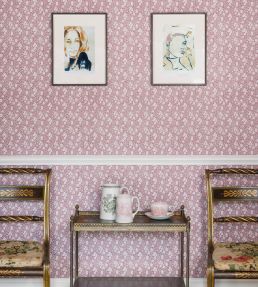 Calico Wallpaper by Barneby Gates Burnt Rose