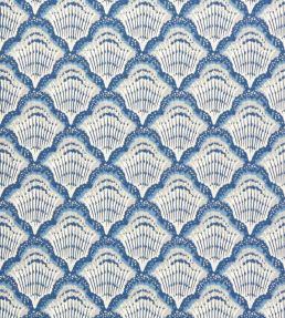 Calico Shell Wallpaper by 1838 Wallcoverings Colbalt